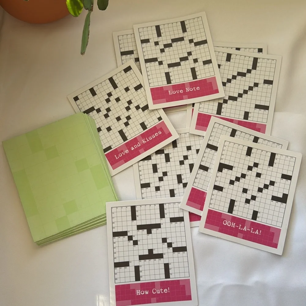Clarkson Potter Random House Crossword Puzzle notecards set of 9